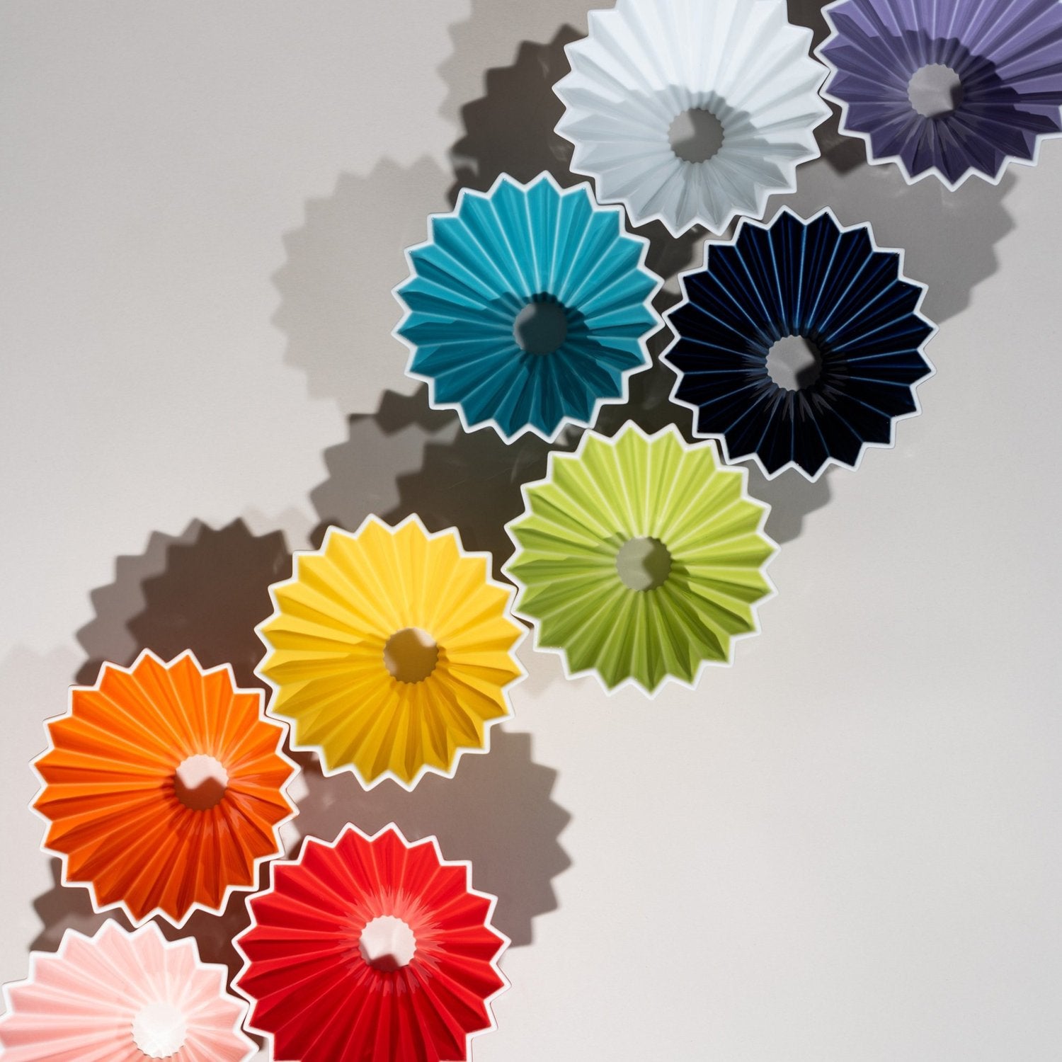 Origami drippers colours, made in Japan with Mino porcelain, designed for the most demanding baristas
