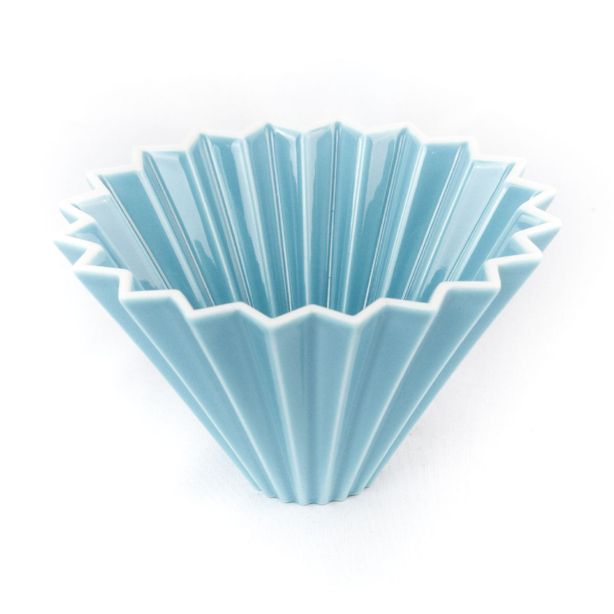 Blue Origami dripper, made in Japan with Mino porcelain