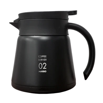 Hario V60 Black Stainless Server 600ml - Sleek & Durable Coffee Server