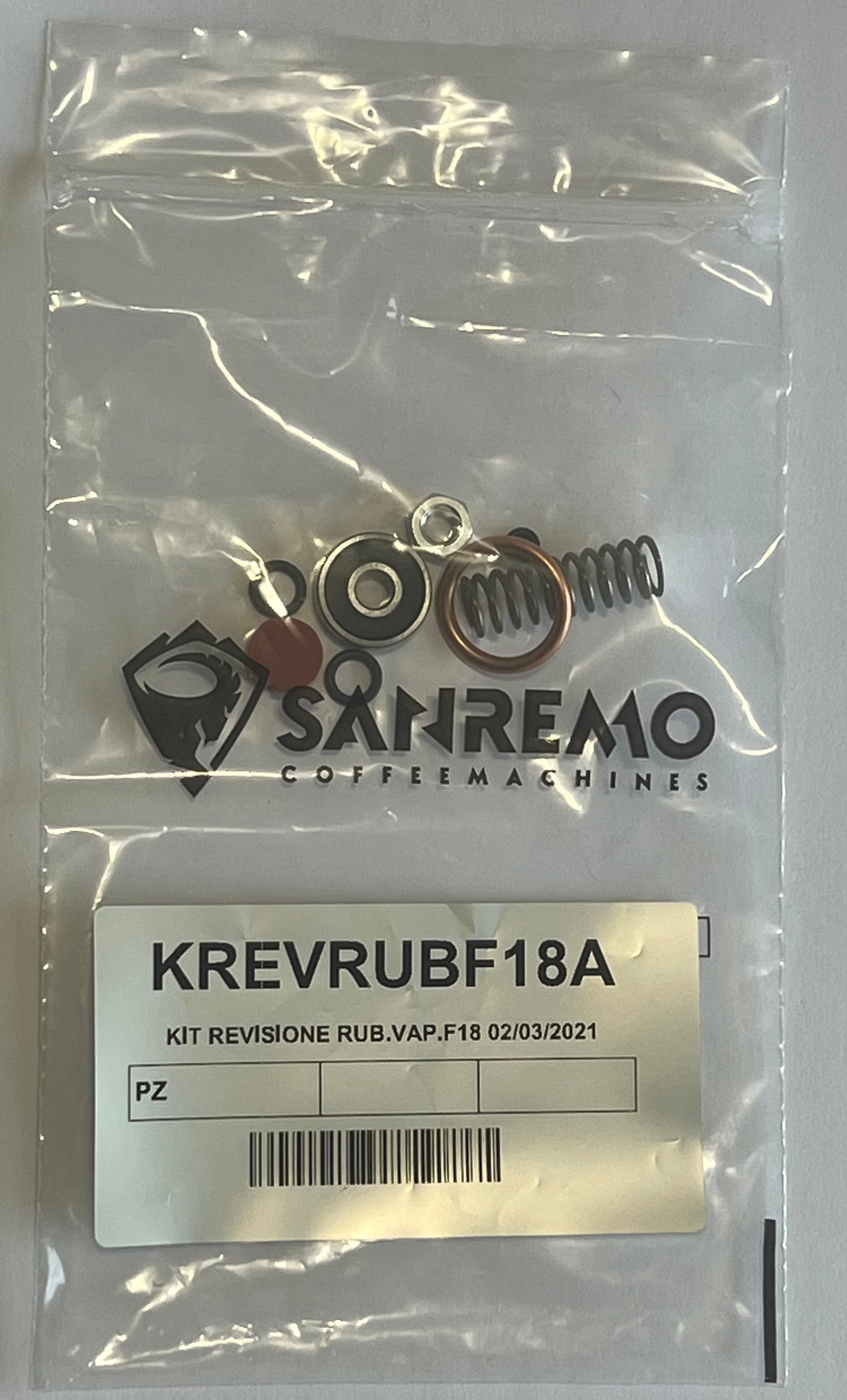 SRKREVRUBF18A - Rebuild kit F18 Steam Tap
