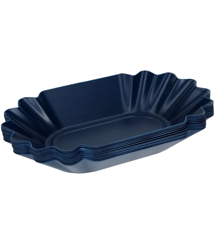 Rhinowares Coffee Gear Blue Oval Cupping Trays – Pack of 12