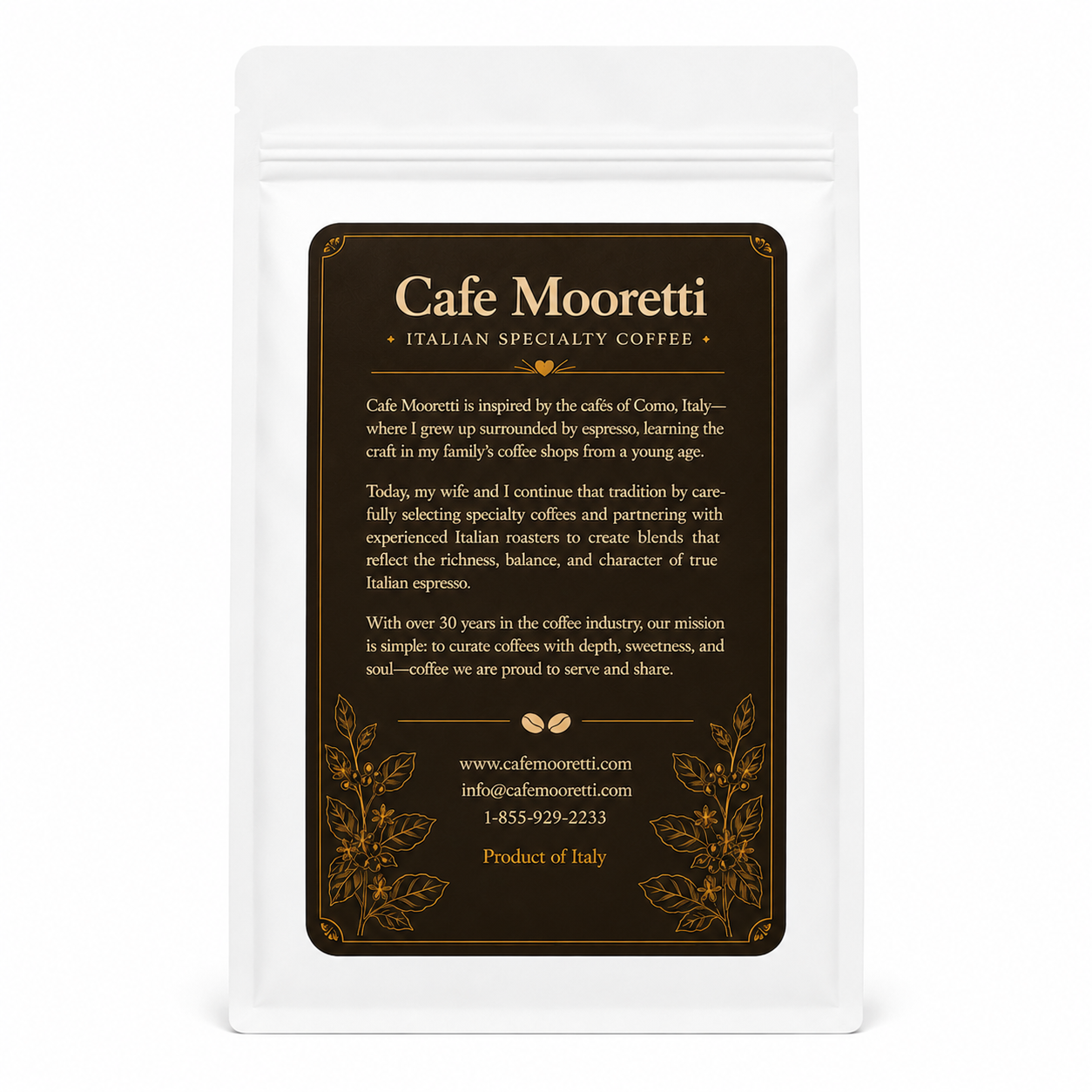 Cafe Mooretti - Isabella's Blend 1000 grams Italian Specialty Coffee