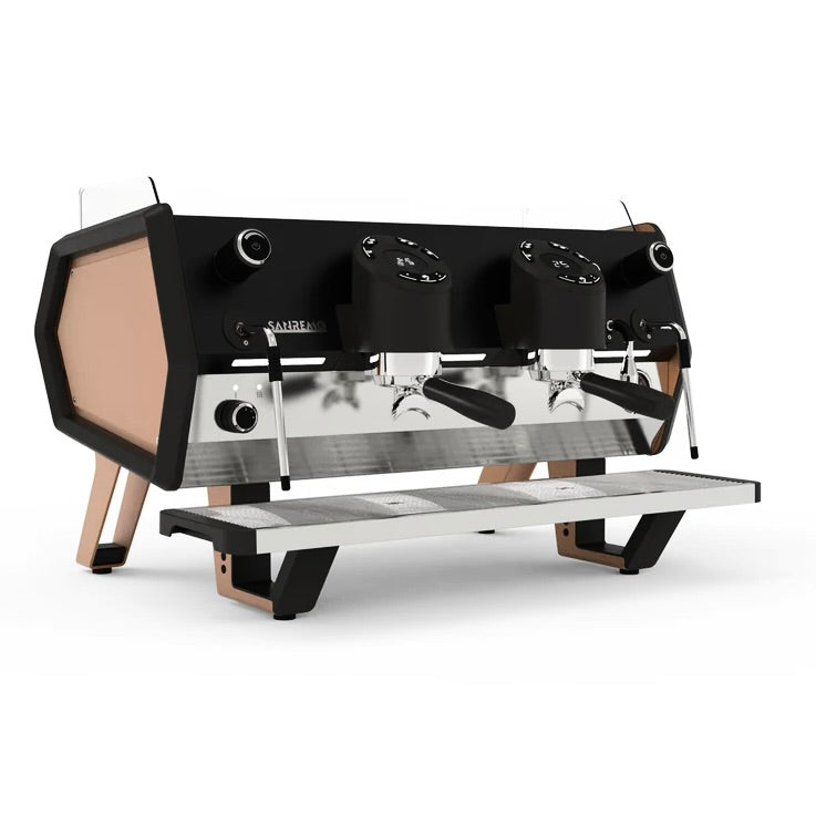 Sanremo D8 Standard Espresso Machine 2 Groups Black and Copper Special Edition
