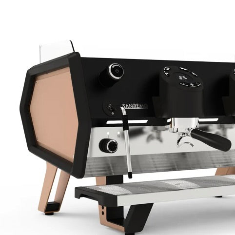 Sanremo D8 Standard Espresso Machine 2 Groups Black and Copper Special Edition