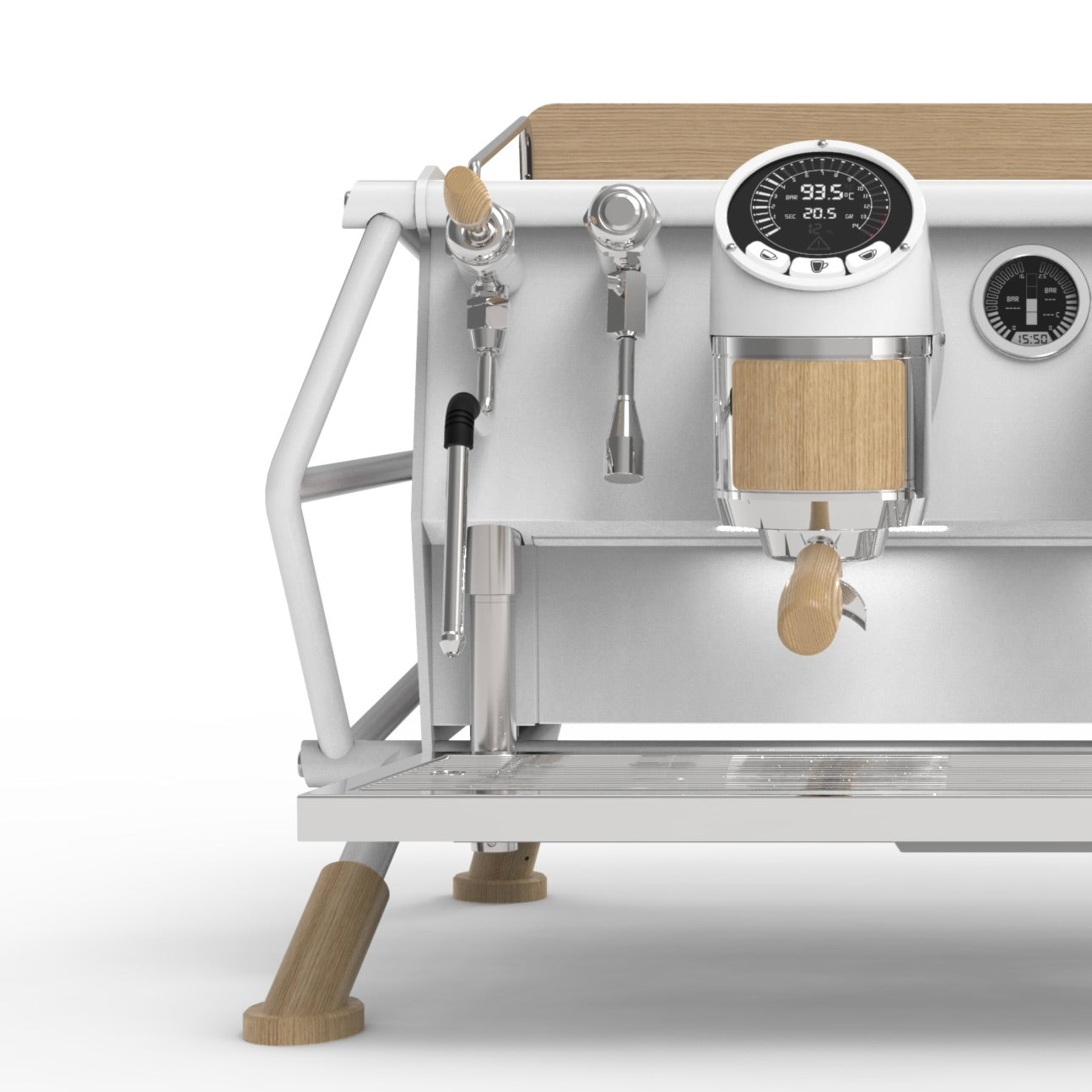 Sanremo Cafe Racer White Wood Espresso Machine