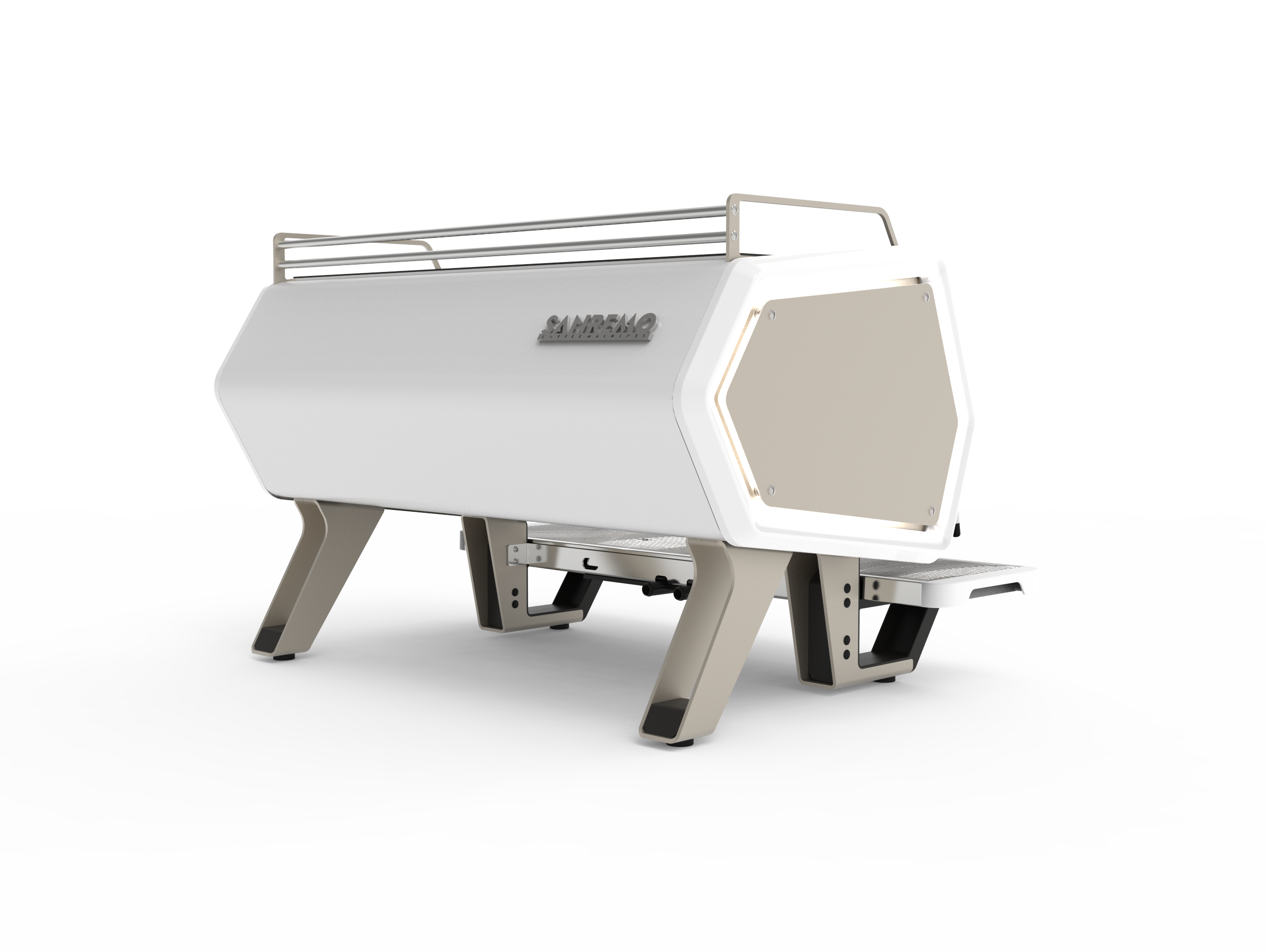 Sanremo D8 2gr White and Champaign Back angle