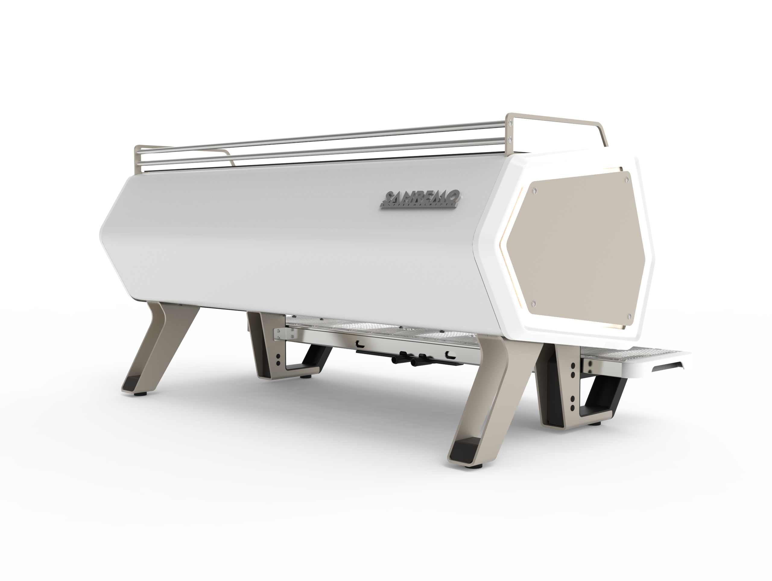 Sanremo D8 3gr White and Champaign Back angle