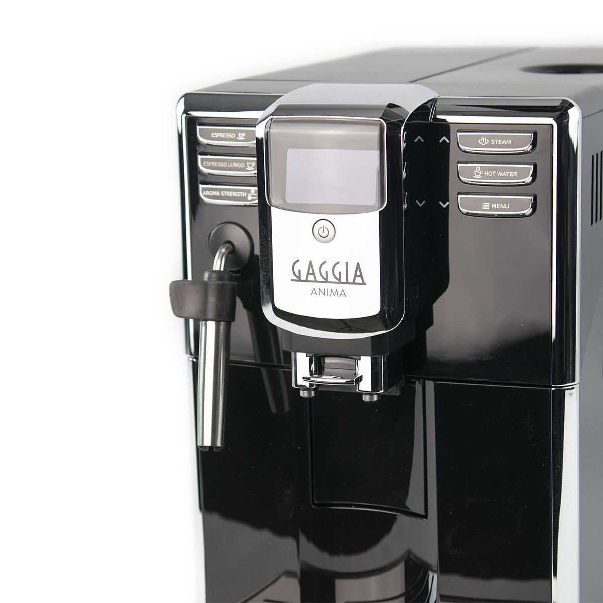 Gaggia Espresso Machine - Italian Espresso machine - Gaggia Anima display - Gaggia Anima Steamwand 