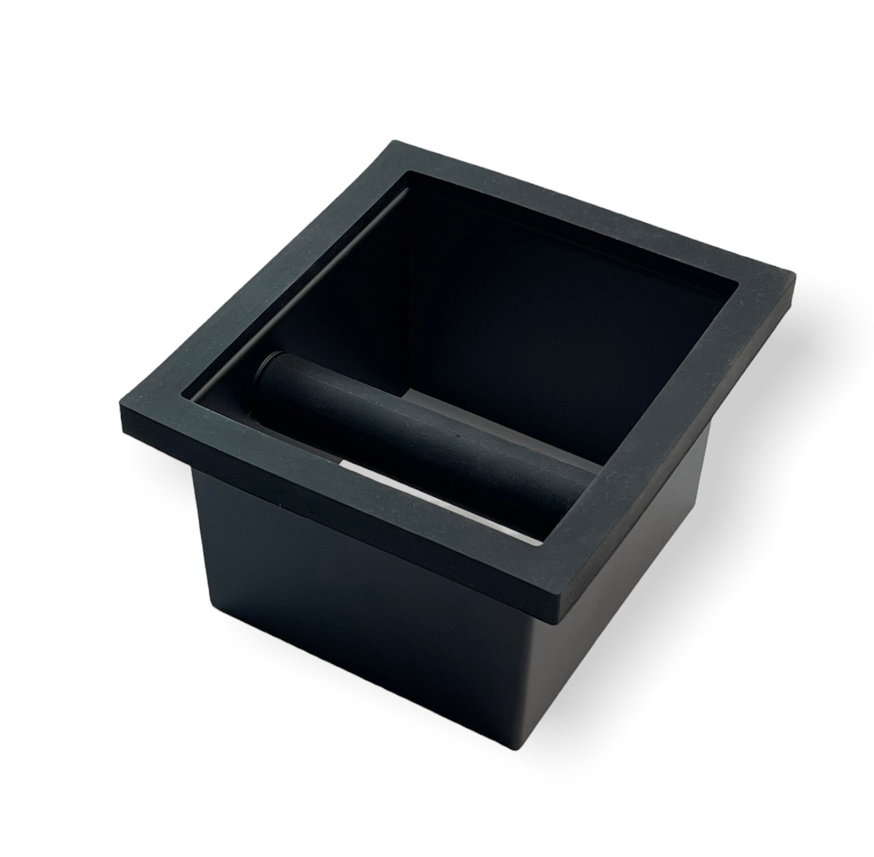 Stainless Steel Matte black bottomless Knock Box