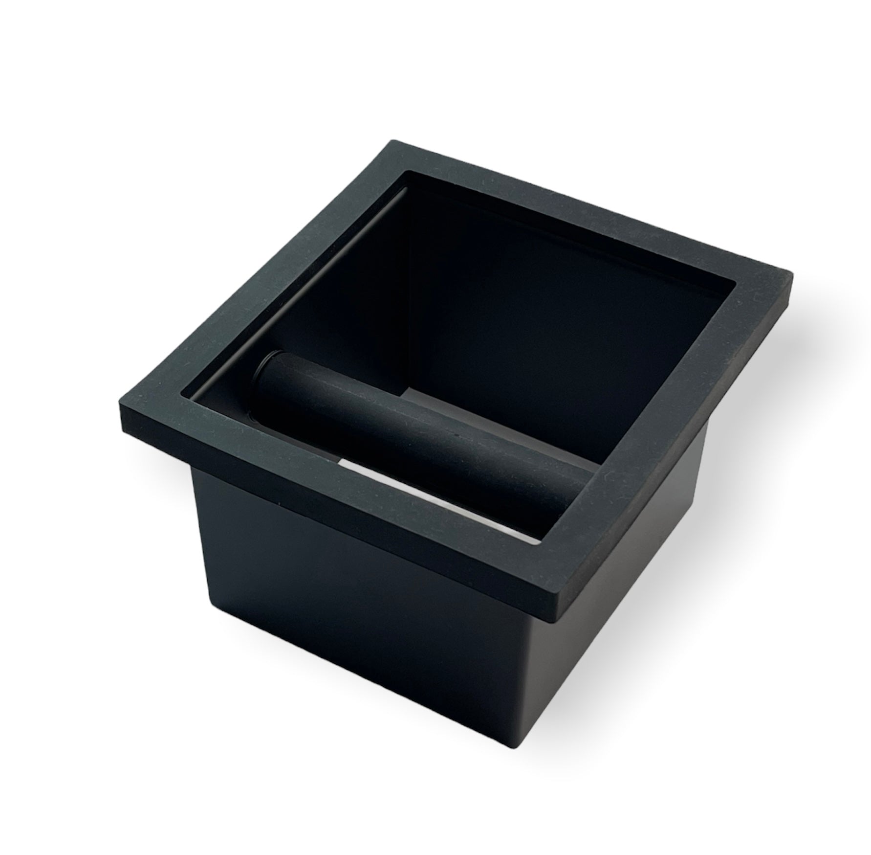 Open Stainless Steel Matte black bottomless Knock Box