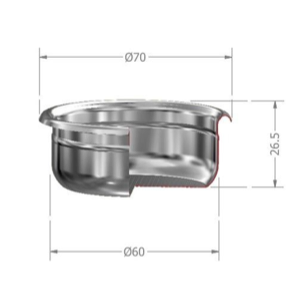 IMS Precision Coffee Filter Basket 2 Cups 14/20 g H26.5